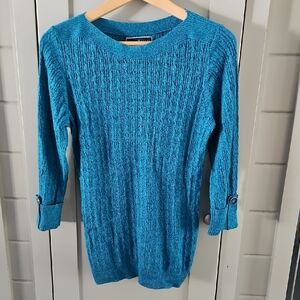 Karen Scott Teal Women's Crew Neck Sweater Sz Small Ptp 20+